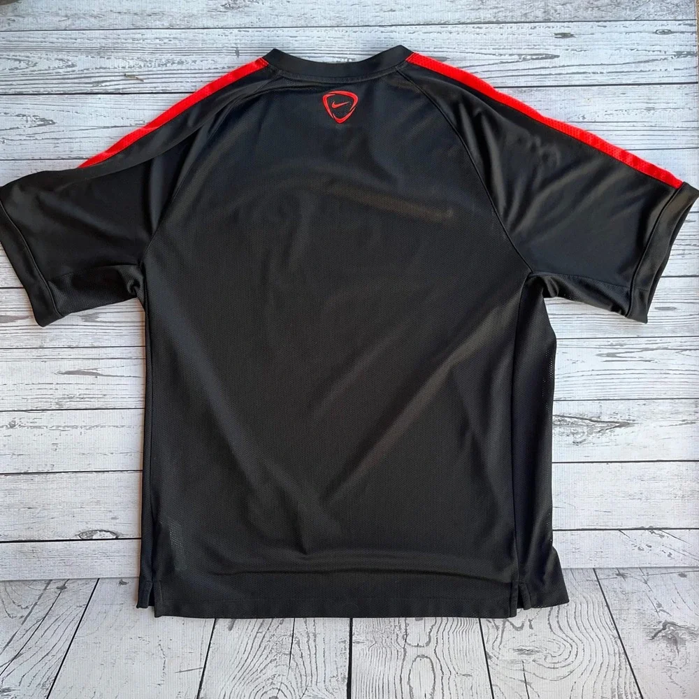 Nike Manchester United Aon Dri-FIT Training Soccer Jersey Black Red XL Blokecore